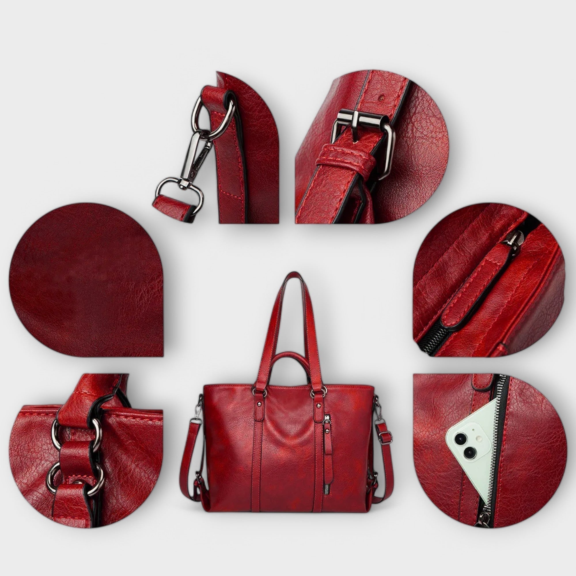 Olivia Collection | Large Leather Tote Bag with Elegant Design | Versatile Storage for Everyday Use